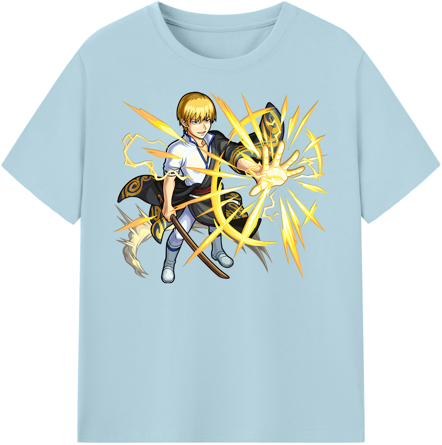 （画像用） ぎんたま 坂田銀時（さかたぎんとき） 神楽 志村新八（しむら しんぱち） GINTAMA Sakata Gintoki Kagura Shimura Shinpachi 綿100％半袖Tシャツ（フロントプリント）